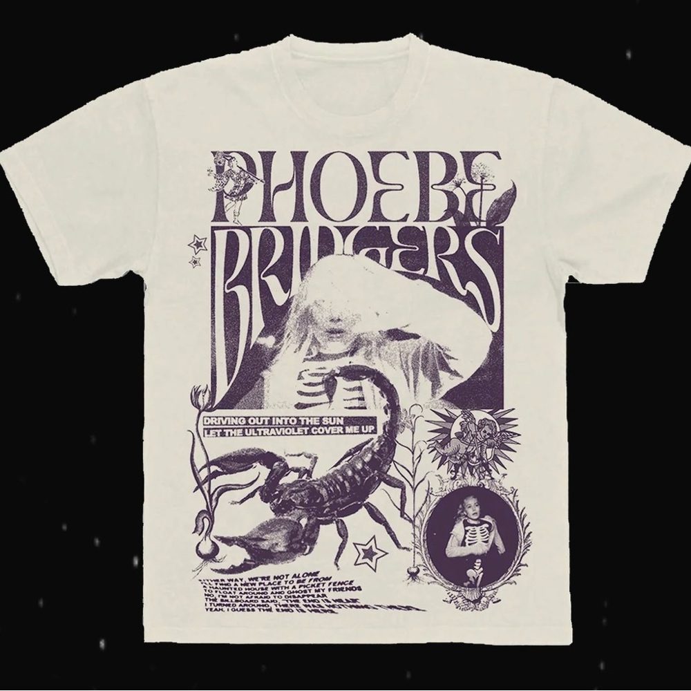 NEW Phoebe Bridgers - I Know the End T-Shirt white graphic tee Size Small